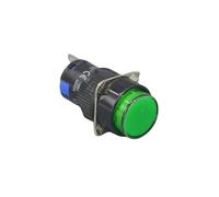 Diameter 16MM LA128AY-11D/ LA16Y-11D 5 Feet with Light Momentary 1NO+1NC 5A 250V Push Button Switch IDGTTLDF(Green,16MM-16MM-MOMENTARY_24V 1NO AND 1NC)