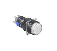 Diameter 16MM LA128AY-11D/ LA16Y-11D 5 Feet with Light Momentary 1NO+1NC 5A 250V Push Button Switch IDGTTLDF(WHITE,16MM-16MM-MOMENTARY_12V 1NO AND 1NC)