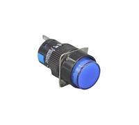 Diameter 16MM LA128AY-11D/ LA16Y-11D 5 Feet with Light Momentary 1NO+1NC 5A 250V Push Button Switch IDGTTLDF(Blue,16MM-16MM-MOMENTARY_24V 1NO AND 1NC)