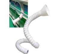 Diameter 3 Inch Articulated Hose, Air Extractor Flexible Duct Collector Arm with Hood for Laboratory Soldering Fume, Round Nozzle Smoke Remove Pipe(Color1-7.5cm,120cm/47.2'')