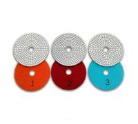 Diameter 4"/100mm Premium 3 Steps Wet Or Dry Polishing Pads Resin Bond Sanding Discs For Marble Stone Plisherpad(5 sets)