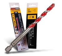 Diameter 6.0 mm Carbide Multi-Purpose Drill Bit for Wood, Sheet Metal, Plasterboard, Metal Profile, Tiles, Masonry and much more. Amboss Werkzeuge Multi Force Multi-Function Drill Bit Hexagonal Drill