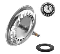 Diameter 79 mm Sink Strainer Basket Stainless Steel for Blanco, Universal Height-Adjustable Basin, Rustproof Strainer Basket, Drain Plug, for Sink Kitchen, Strainer Basket Valve Sink