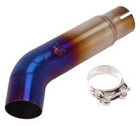 Diameter Slip Exhaust Pipe For S&uzuki GSX750 GSX-S750 BK750 GSXS750 GSX S750 2018-2022 51MM Motorcycle Middle Link Exhaust Pipe(Blue)