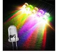 Diamex Pack of 50 Rainbow LED 5 mm 10000mcd Colour Changing RGB Car Rainbow Slow