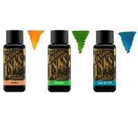 Diamine - 30ml Fountain Pen Ink - 3 Pack - Amber, Meadow Green, Eau de Nil