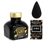 Diamine 80ml Jet Black Fountain Pen Ink Bottle + 18 Pack cartridges