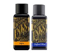 Diamine Fountain Pen Ink 30ml - 2 x Bottles - Sepia & Oxford Blue