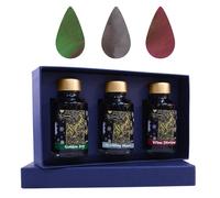 Diamine Ink Set/Collection Bottles 50ml with Sparkly Shimmer/Glitter Ink - Gift for Colleagues, Family & Friends Stationery Lovers! (Winter Collection)