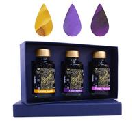 Diamine Ink Set/Collection Bottles 50ml with Sparkly Shimmer/Glitter Ink - Gift for Colleagues, Family & Friends Stationery Lovers! (Floral Collection)