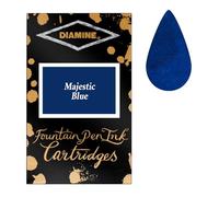 Diamine Majestic Blue fountain pen ink cartridges 18 PACK