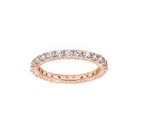 DIAMONBLISS Marilyn Monroe Round Cut Rhodium Yellow Gold Rose Gold 925 Sterling Silver Infinity Ring for Women 2-2.5 Carat Cubic Zirconia Simulated Diamond, 6, Metal, Cubic Zirconia
