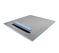 Diamond 900 x 900mm Wet Room Shower Tray - Linear End Drain 600mm
