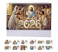 Diamond Art 3D Calendar 2026 with To Do List, DIY Diamond Art Painting Standing Desk Calendar Christmas Decorations, Monthly Flip Diamond Art Painting Calendar Ornament for Home Office