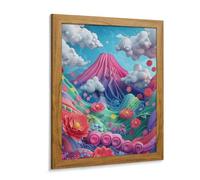 Diamond Art, 3D Realistic Illustrations of Mountains, Clouds, Flowers, Grasses, Diamond Embroidery, Fully Pasted Type, Illustration Art, Children's Like Illustration, Diamond Painting, Mosaic Beads