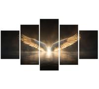 Diamond Art 5 Pack Angel 30x50cm/12x20in Large Diamond Painting Kits for Adults, DIY Full Square Drill Wing 5 Piece Paint with Diamonds Embroidery Crystal Gem Art Craft Kit, Home Wall Decor S0U-365