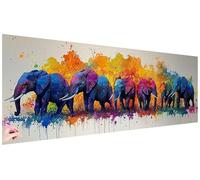 Diamond Art Abstract 240x80cm Large Diamond Painting Elephant 5D Crystal Art Kits Crafts for Adults Beginners DIY Full Drill Dimond Painting Picture Gem Embroidery Kit Rome Decor Gifts for Women S-99