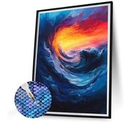 Diamond Art Abstract 5d Diamond Painting Kits for Adults Color Dimond Art Kit 20x30cm Full Round Drill DIY Crystal Art Gem Painting by Numbers for Beginners Kids for Office Home Wall Decor Gift N-178