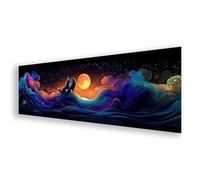 Diamond Art Abstract 5D Diamond Painting Kits for Adults Foxs Embroidery Kit, DIY Square Drill Crystal Art Canvas Painting, Large Rhinestone Cross Stitch Crafts for Home Decor Gifts 90x270cm K0-203