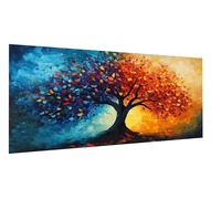 Diamond Art Abstract Diamond Painting Tree Dimond Art for Adults Beginners, DIY Embroidery Cross Stitch Canvas Painting for Kid, Mosaic Making Gem Arts for Home Decor, Gifts for Women 70x140cm FD-6167