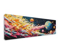 Diamond Art Abstract Large Diamond Painting Kits for Adults Planet Crystal Art, DIY 5D Full Drill Embroidery Cross Stitch Arts and Crafts Painting Home Room Decor, Gifts for Women 240x80 cm D0-599