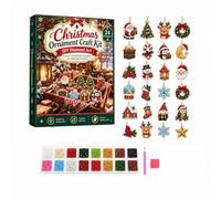 Diamond Art Advent Calendar 2026, 24 Days DIY Craft Christmas Painting Kit | Advent Calendar 2026, Pearl Art Kits for Adults Christmas Diamond 3D Painting Diy Beaded Art Craft 24 Day Countdown Ornament