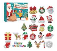 Diamond Art Advent Calendar 2026, 24 Days DIY Craft Christmas Painting Kit | Advent Calendar 2026, Pearl Art Kits for Adults Christmas Diamond 3D Painting Diy Beaded Art Craft 24 Day Countdown Ornament