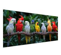 Diamond Art Animal,12x24in Large Diamond Painting,5D DIY Parrot Dimond Art for Adults Set Crystal Rhinestone Embroidery Canvas Painting for Halloween Decorations Home Wall Decor, Gifts for Women W1-18