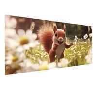 Diamond Art Animal, 36x72in Large Diamond Painting Kit, 5D DIY Squirrel Dimond Art for Adults Set Crystal Rhinestone Embroidery Canvas Painting for Halloween Decorations Home Wall Decor Gifts W1-436