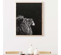 Diamond Art Animal Diamond Art Kits Adults Lion Diamont Painting Full Drill Crystal Kits for Adults Beginners DIY Cross Embroidery Crafts Pictures, for Home Wall Decor, Gifts 24×31 inch PJY9 S-E