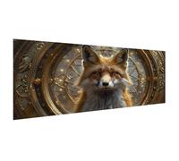 Diamond Art Animal Diamond Painting Kits for Adults, 5D Dimond Art Foxs Gem Arts and Crafts Paintings, DIY Crystal Rhinestone Embroidery Cross Stitch Paint by Numbers Kids, Room Decor 120x60cm X2-101