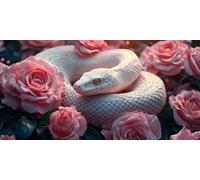 Diamond Art animal Diamond Painting Kits for Adults Large snake, 5d Full Drill Craft Gifts Women, Diy Cross Stitch Pictures Embroidery, Gem Crystal Canvas Art Kits for Beginner Decor 45x90cm J0P-267