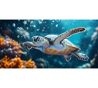 Diamond Art Animal Diamond Painting Kits for Adults Sea Turtle Large 25x50cm Arts and Crafts for Kids Beginner DIY 5D Full Drill Crystal Gem Art Cross Stitch Embroidery Decor Gifts for Women J0P-253