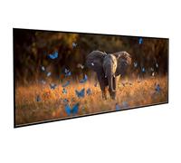 Diamond Art Animal Diamont Painting Kits Adults Elephant Diamonds Painting Full Drill Crystal Kits for Adults Beginners, DIY Cross Stitch Embroidery Crafts Pictures, for Gifts 90x180cm PJY9 D-W