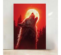 Diamond Art Animal, Wolf Diamond Painting Kits for Adults , 5D Dimond Painting DIY Full Drill, Adults Crystal Arts and Crafts Kits Embroidery Pictures for Home Room Wall Decor, Gift PjY9769 9-J