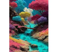 Diamond Art Anime, DIY Diamond Painting Landscape, Square Dimond Crystal Art Kits for Adults, Beginner 5D Full Drill Paintings Kits, Crafts for Adults for Decor Gifts for Women 40x54inch - FZ2509727