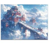 Diamond Art Architecture Diamond Painting Landscape Dimond Art for Adults Beginner, 5D Full Drill Crystal Gem Arts and Crafts for Adults UK, DIY Mosaic Kits for Room Decor, Gifts 135x100 cm Y9-525