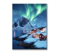 Diamond Art Aurora, 5D DIY Landscape Diamond Painting, Crystal Crafts for Adults Beginners, DIY Full Drill Crystal Embroidery Gifts, Dimond Art Painting for Christmas Decorations 12x16 Inch 0h-274