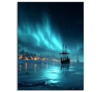 Diamond Art Aurora Diamond Painting Lake 5D Dimond Painting Kit 40x50cm, DIY Full Round Drill Paintings With Gem Art Craft Kits for Adults Beginners, Cross Stitch Arts Crafts for Christmas Y8-963