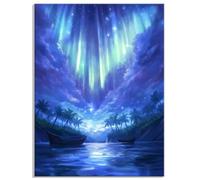 Diamond Art Aurora Diamond Painting Night 5D Dimond Painting Kit 45x60cm, DIY Full Round Drill Paintings With Gem Art Craft Kits for Adults Beginners, Cross Stitch Arts Crafts for Christmas Y8-937
