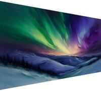 Diamond Art Aurora, Glacier Diamond Painting for Adults Beginner, Round Full Drill Painting by Numbers for Adults, 5D Dimond Art Pictures Kit, Home Decor, Gifts for Women, 15.7x27.5inch,Model723