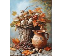 Diamond Art Autumn Diamond Painting Leaf 80x100cm Large Crystal Art Kits, 5D DIY Full Drill Rhinestone Embroidery Craft Kits for Adults UK, Mosaic Canvas Painting Pictures for Home Wall Decor N6-1373