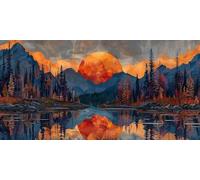 Diamond Art Autumn Diamond Painting Tree Dimond Art Kits Adults, 5D DIY Full Drill Crystal Arts Embroidery Cross Stitch Canvas Paint by Numbers for Beginner, Room Decor, Gifts Women 40x80cm J2-1124