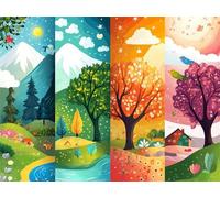 Diamond Art Autumn Diamond Painting Winter 30 x 40 cm Large Crystal Art Kits, 5D DIY Full Drill Rhinestone Embroidery Craft Kits for Adults UK, Mosaic Canvas Painting Pictures for Home Decor N6-727