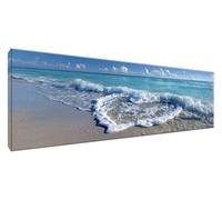 Diamond Art Beach Diamond Painting Ocean Crystal Art Kits for Adults Full Drill Square Dots Rhinestone Cross Stitch Pictures, DIY Mosaic Kits Canvas Paintings Room Decor 94.49 x 31.50 inches G2-586