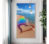 Diamond Art Beach Large Diamond Painting Kits for Adults Landscape, 5D Crystal Art Kits for Adults, DIY Square Drill Crystal Embroidery Cross Stitch Mosaic Painting, Room Decor Gifts 100x200 cm X-2