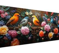 Diamond Art Bird 5D Diamond Painting Kit Flower Large Diamond Art for Adults for Beginners DIY Square Full Drill Cross Stitch Rhinestones Crystal Arts and Crafts for Bedroom Decor 40x70CM L1-994