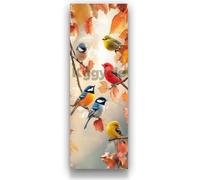 Diamond Art Bird Leaf Diamond Painting Kits for Adults/Beginner, 300 X 100 cm Large Dimond Painting xxl, Crystal Creations Full Drill Gem Art, 5D DIY Rhinestone Embroidery Kit for Home Wall Decor