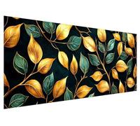 Diamond Art Black, 130x50cm Large Diamond Painting Kit, 5D DIY Leaves Dimond Painting Kits for Adults, Rhinestones Dimond Art Supplies for Adults, Crystal Arts Kits for Room Christmas Decor Gifts F-4