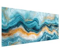 Diamond Art Blue, 80x30cm Large Diamond Painting Kit, 5D DIY Marble Dimond Painting Kits for Adults, Rhinestones Dimond Art Supplies for Adults, Crystal Arts Kits for Room Christmas Decor Gifts D-42
